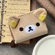 The same style of relaxed bear limited plush card bag coin wallet cute girl heart bank card certificate storage bag gift