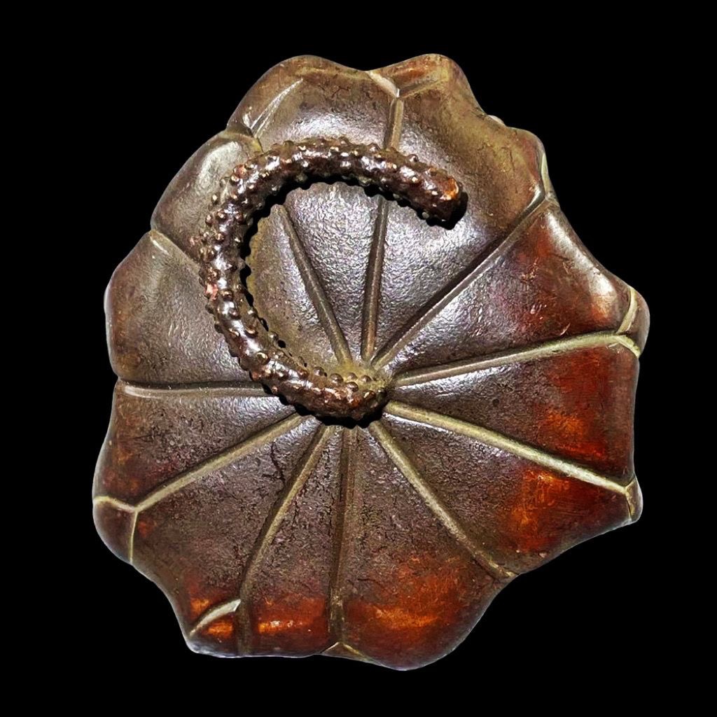 복고풍 구식 합금 구리 향 삽입 구리 연꽃 잎 개구리 향 가정 장식 골동품 기타 공예 장식품