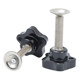 Five-star plum blossom handle with pressing tablet Screw Six-star rubber head Hand twisted star knob handle Adjustment with knob handle