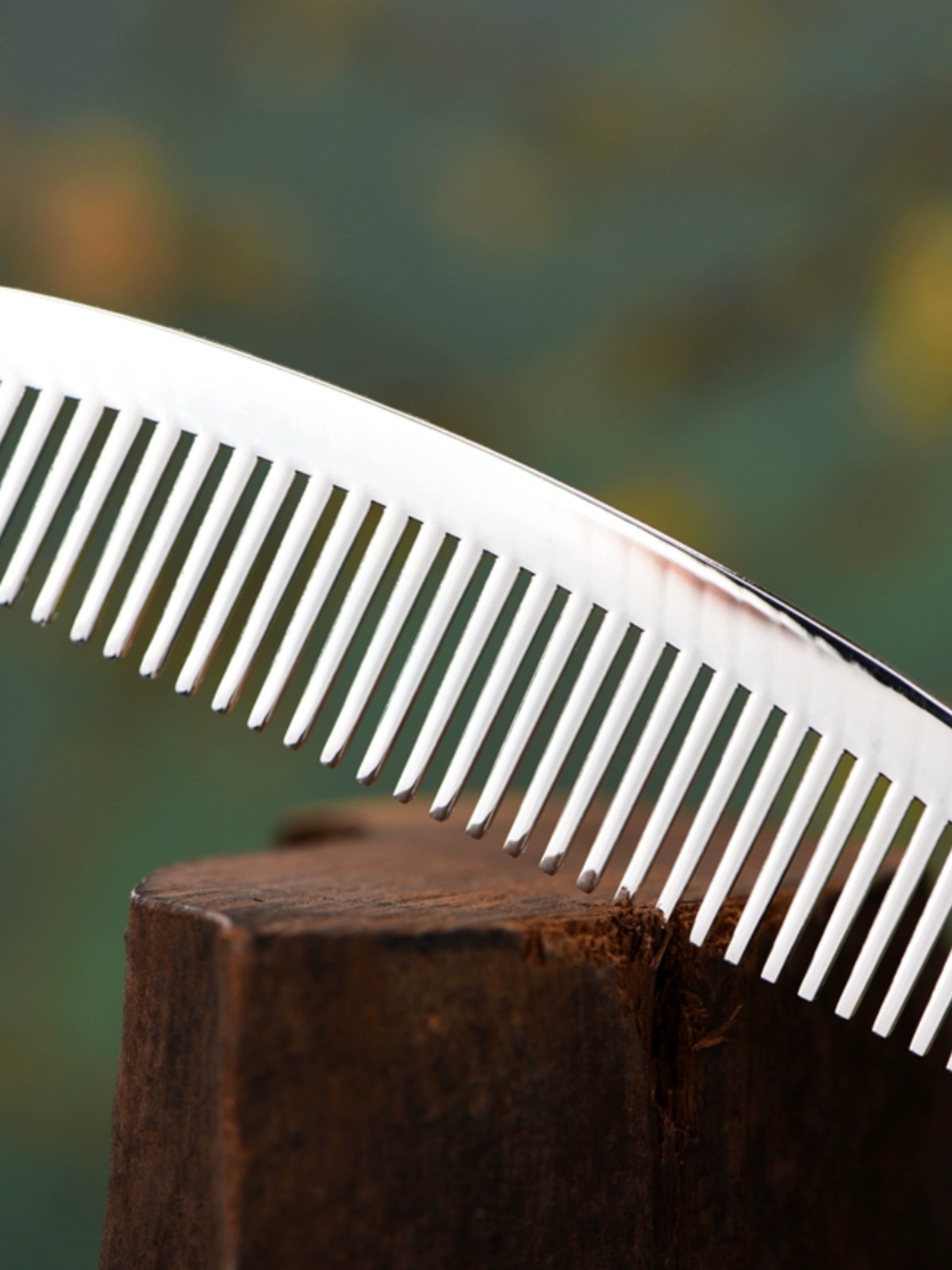 순수 실버 999 헤어 빗 광택 두꺼운 솔리드 긴 실용적인  수제 헤어 빗 눈송이 실버 어머니를위한 선물을 긁어