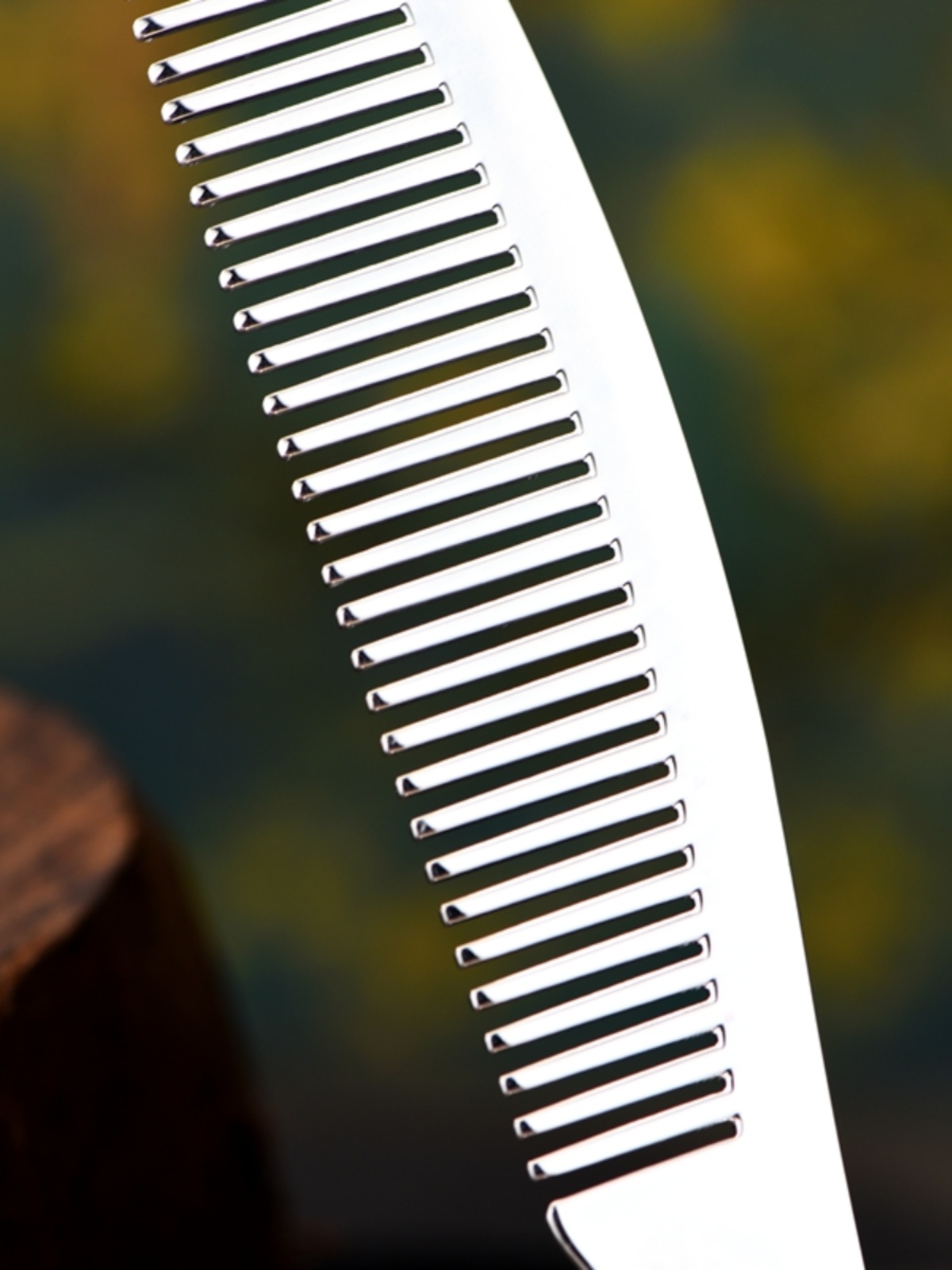 순수 실버 999 헤어 빗 광택 두꺼운 솔리드 긴 실용적인  수제 헤어 빗 눈송이 실버 어머니를위한 선물을 긁어