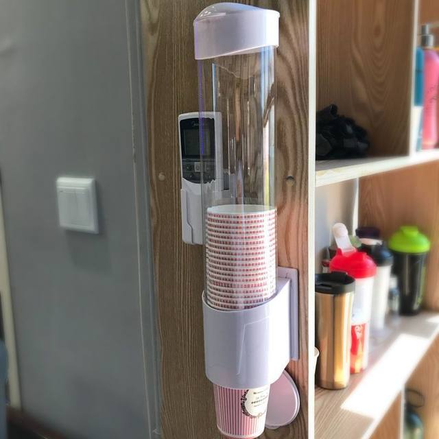 饮水机取杯器免打孔一次性杯子取杯器家用饭店挂壁一次性杯托收纳