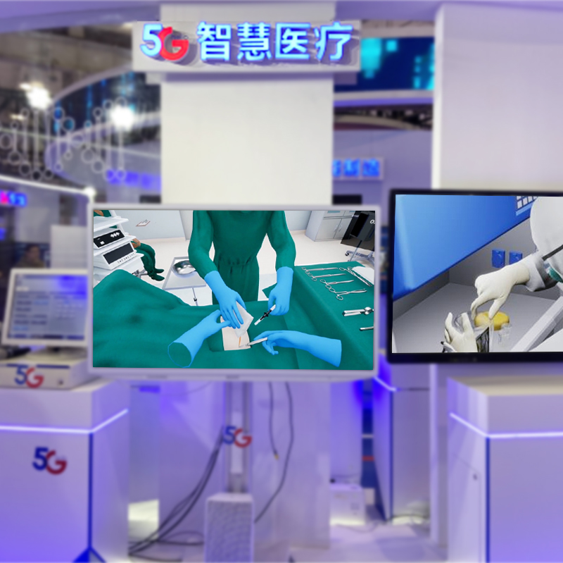 VR 스마트 의료 소프트웨어 시뮬레이션 실험 시스템 심리 재활실 장비의 3D 상세 클로즈업 디스플레이