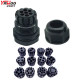 Porous nylon cable waterproof joint 7 holes 8 holes Seven holes Eight holes Sealed fixing lock head External thread PG clamping head