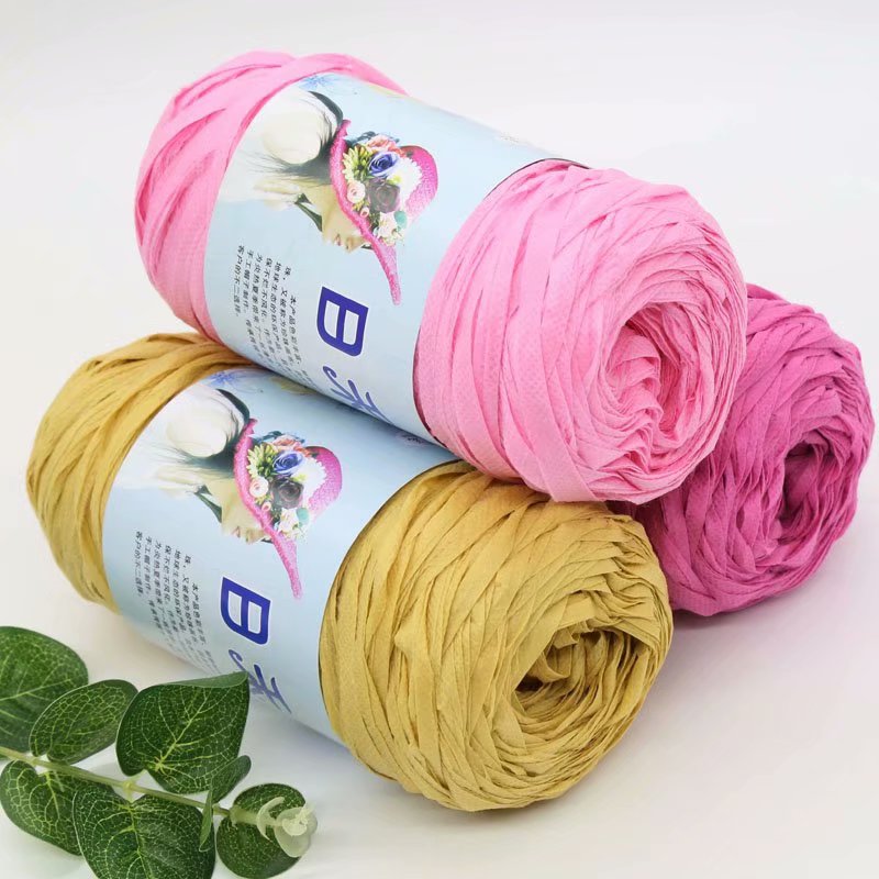 RIHE RATTAN THREAD HAND-WOVEN DIY MATERIAL SUMMER SUNHAT HOOK BAG WRAP RIBBON HOOK HAT THREAD