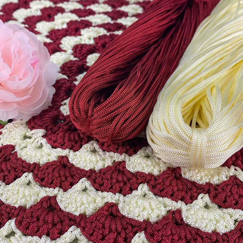 HOLLOW THREAD LIGHT BODY ICE SILK THREAD HANDWOVEN HOOK SUMMER COOL HAT HOOK HAT HOOK BAG CUSHION BRIGHT SILK THREAD SUMMER