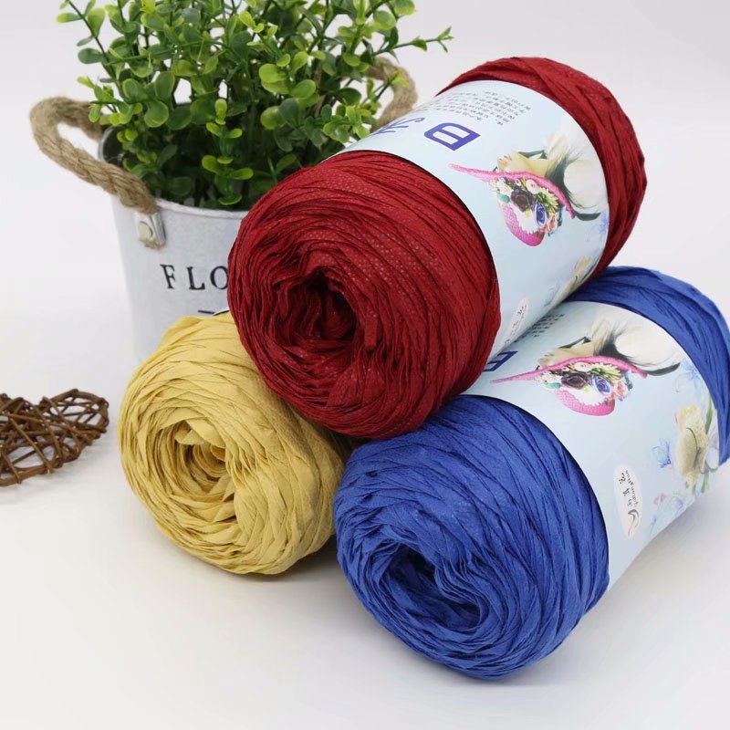 RIHE RATTAN THREAD HAND-WOVEN DIY MATERIAL SUMMER SUNHAT HOOK BAG WRAP RIBBON HOOK HAT THREAD