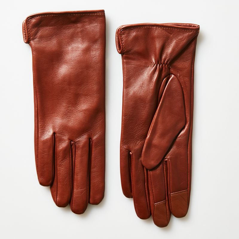 IMPORTED GOATSKIN GLOVES WOMENS TOUCH SCREEN LEATHER GLOVES THIN DRIVING AUTUMN AND WINTER WARM FLEECE SHORT FASHION
