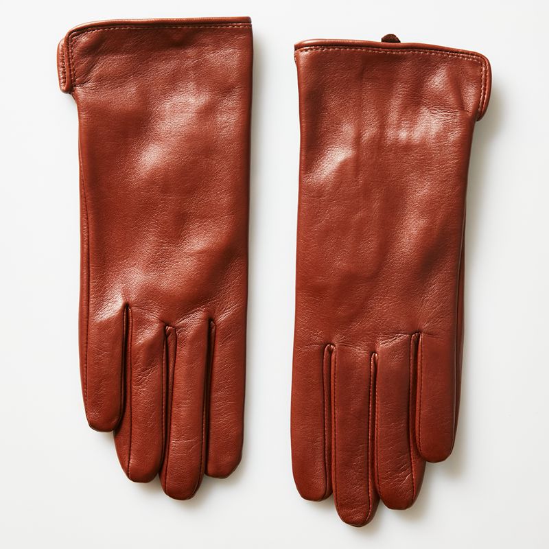 IMPORTED GOATSKIN GLOVES WOMENS TOUCH SCREEN LEATHER GLOVES THIN DRIVING AUTUMN AND WINTER WARM FLEECE SHORT FASHION