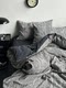 Maxim/American industrial style color spun cotton four-piece set wash cotton bed sheet pure cotton dormitory bed three-piece set