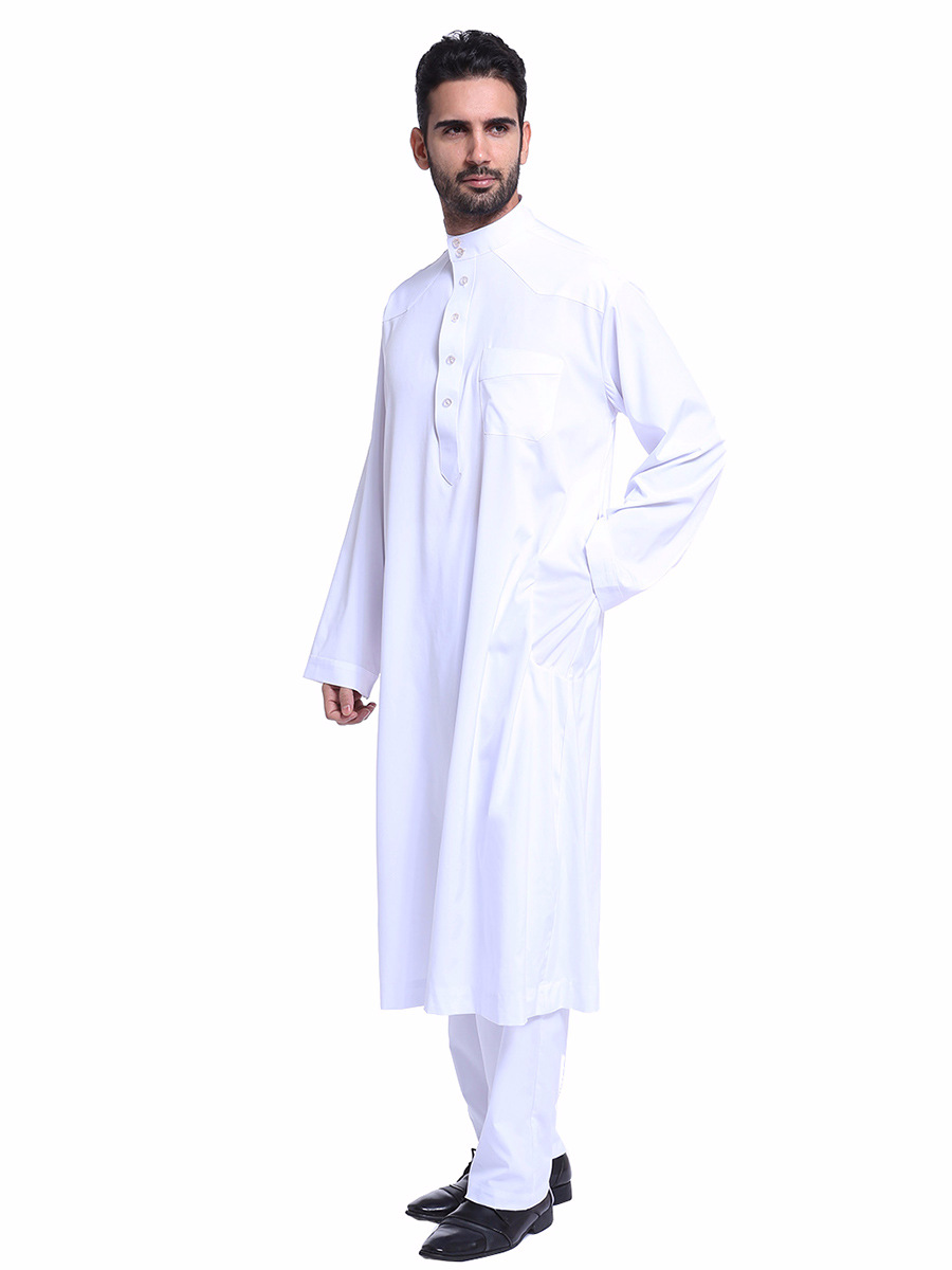 MIDDLE EASTERN SAUDI ETHNIC STYLE MENS ROBE DUBAI ARAB MALAY CLOTHING ARAB MEN KAFTAN SUIT