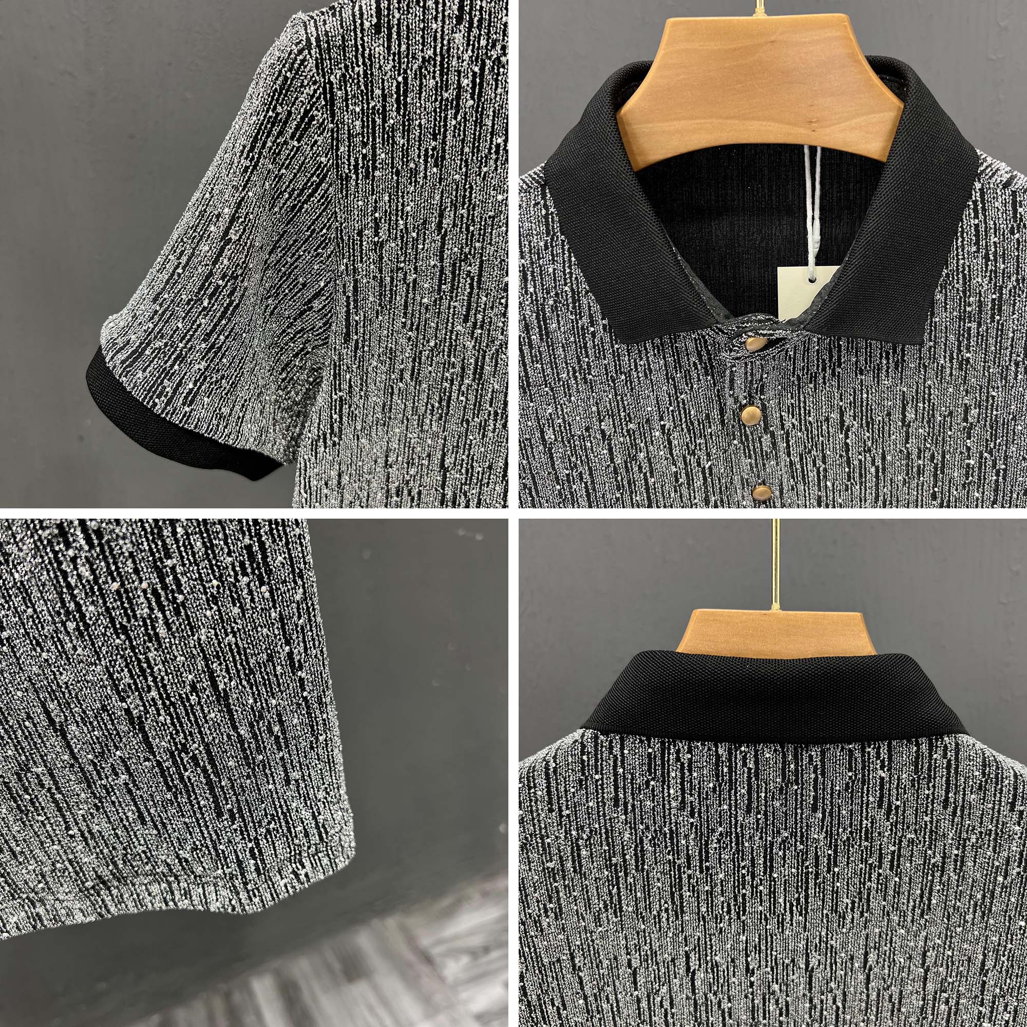 HIGH-CLASS HANDSOME CASUAL MENS SHORT SLEEVE T NEW ROLL-NECK POLO SHIRT SUMMER KOREAN STYLE TREND NICHE HALF-SLEEVED T-SHIRT