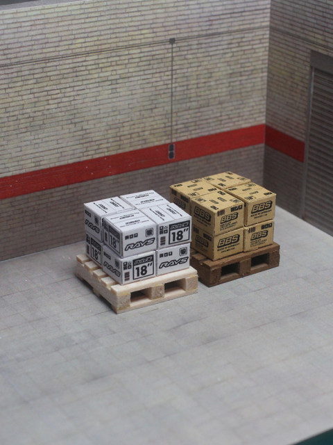 [箱见]1:64  18寸轮毂 箱子 64场景道具 纸箱模型