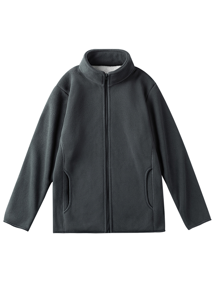 URGENT  CLEARANCE PRICE  HEAVYWEIGHT AUTUMN AND WINTER VELVET WARM CASUAL SWEATSHIRT SOLID COLOR LOOSE FLEECE JACKET MEN