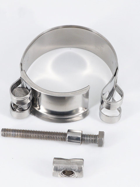 316 stainless steel strong clamp European style clamp thickened pipe clamp throat clamp water pipe fixing oil pipe clip