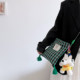 Spring and summer new tassel plaid canvas bag retro niche mobile phone crossbody bag mini bag portable storage bag for women