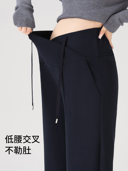 孕妇裤子夏季薄款外穿2026新款小个子低腰不勒秋季直筒阔腿裤春秋 — 5