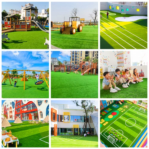 Пластиковый реалистичный зеленый ковер для детского сада