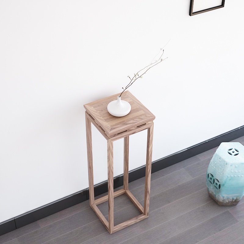 새로운 중국 스타일 단단한 나무 꽃 스탠드 오래된 느릅나무 발코니 골동품 분재 스탠드 화분 스탠드 간단한 바닥 스탠딩 꽃 테이블 선 거실