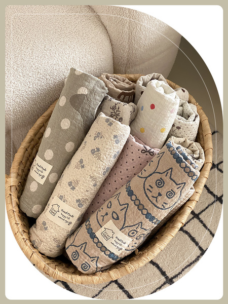 极有家A类纱布枕巾2025新款纯棉枕头巾高品质男士防头油枕头垫巾