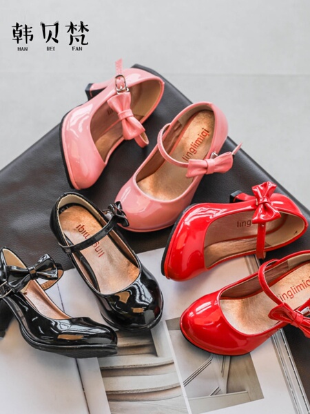 女童高跟鞋小公主儿童皮鞋单鞋粉色小女孩演出走秀公主鞋小孩鞋子
