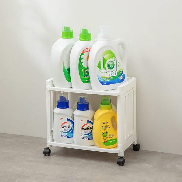 Punch-free bathroom storage rack with a joint layered cart storage rack multifunctional bathroom floor storage rack
