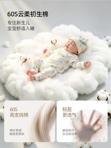 【孕妈有礼2.0-新客39.9起】欢喜小熊新生儿连体衣婴儿哈衣礼盒装 — 4