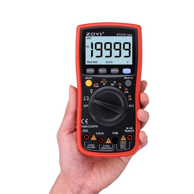Zhongyi automatic range multimeter ZT219 high-precision four-digit half-anti-fired true-value digital multimeter
