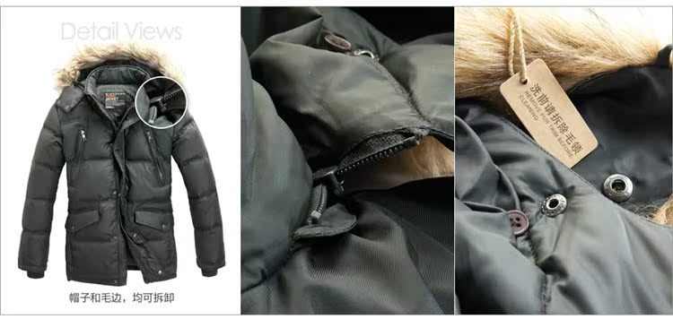 GIORDANO MENS JACKET STYLISH MULTI-POCKET TEFLON MIDI DOWN JACKET 01072589