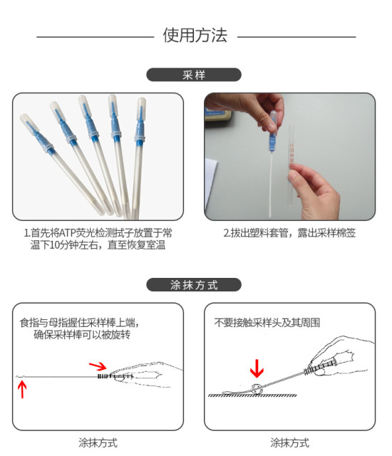 绿邦ATP荧光检测微生物快速仪清洁度细菌检测仪拭子 20支/包