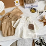 Детская летняя тонкая рубашка для мальчиков, в западном стиле, в корейском стиле