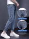 2025 Nuevos jeans de verano para hombres Slim Straight Summer Fina Marca American Loose Stretch Pantalones casuales