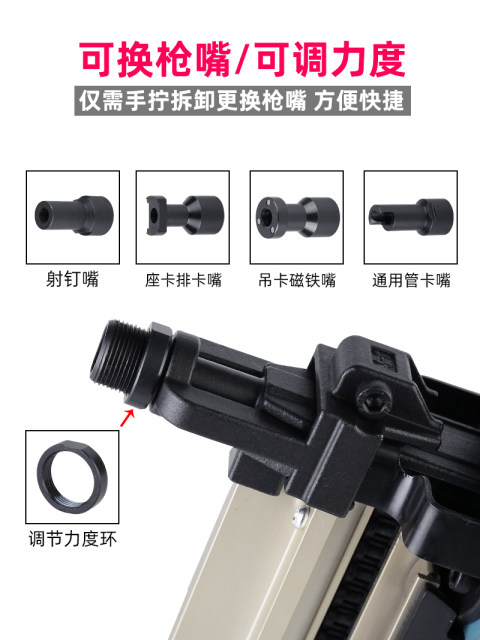 Xuli uses gas nails to grab water, electricity, doors and windows, electric steel nail gun, concrete ceiling pneumatic nail thrust device