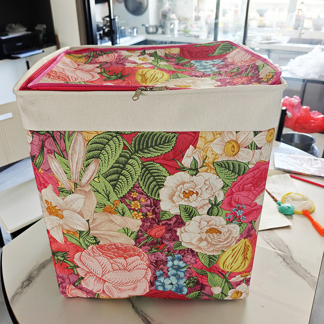 Large capacity double zipper storage box quilt clothing finishing wardrobe storage box with lid dustproof and moisture-proof storage box
