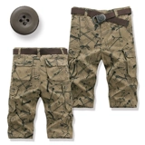 Шорты, хлопковые камуфляжные штаны, ремень, большой размер