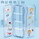 Double-layer transparent pen box acrylic matte plastic simple ins Japanese large capacity student special examination pencil box multi-functional pencil box for boys and girls learning stationery supplies storage box