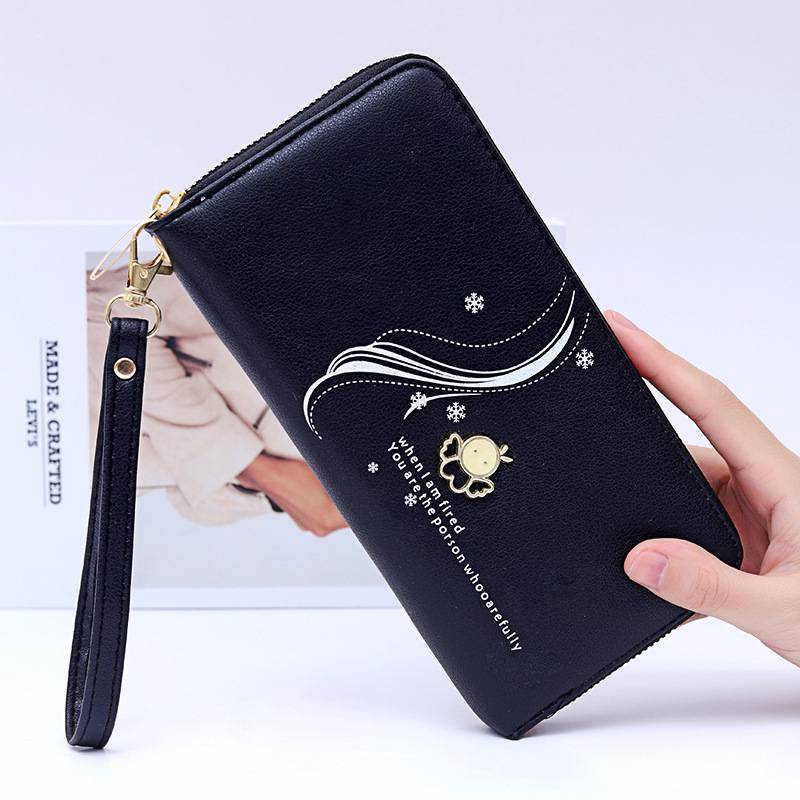 THE NEW WALLET LADIES LONG STYLE SIMPLE FASHION ZIPPER BAG CAN PUT MOBILE PHONE CLUTCH BAG MOTHER BAG LARGE CAPACITY WALLET