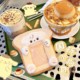 Cute plush card cover high-value bread toast card cover 3 inch Polaroid idol small card rice card storage pendant