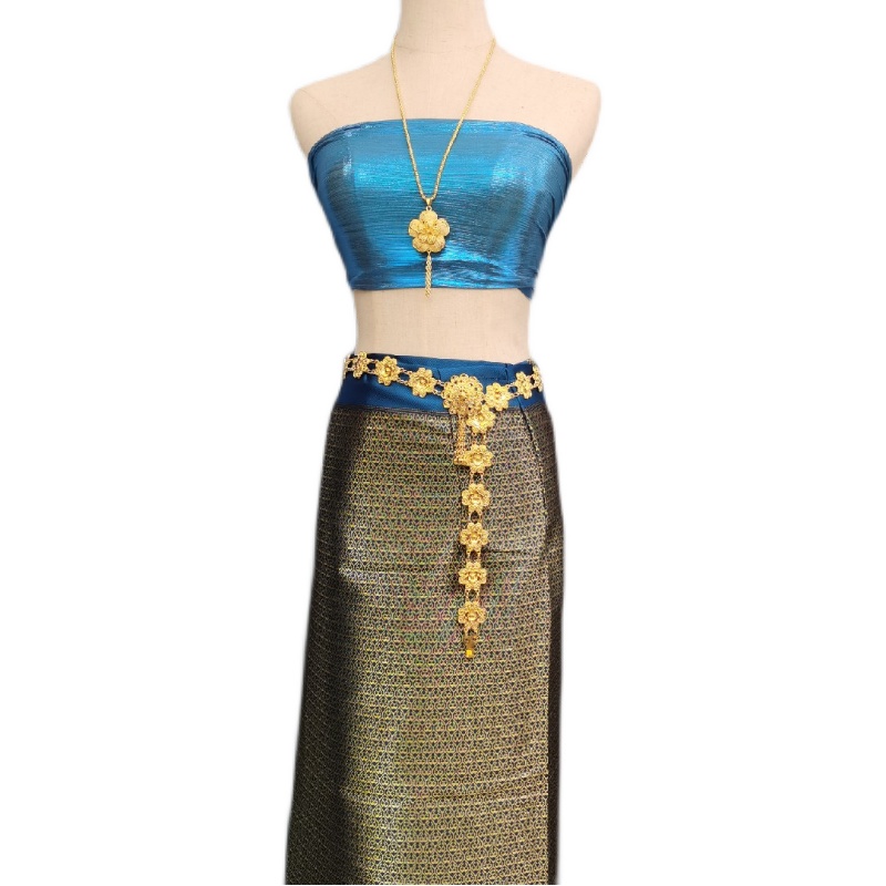 XISHUANGBANNA JU JINGYI INTERNET CELEBRITY STAR THE SAME DAI FIVE-PIECE SET OF WOMENS CLOTHING DAI THAI NATIONAL COSTUME AND JIEZHUANG NIGHT MARKET