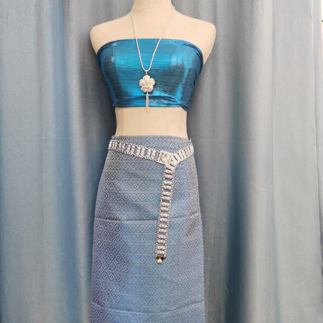 XISHUANGBANNA JU JINGYI INTERNET CELEBRITY STAR THE SAME DAI FIVE-PIECE SET OF WOMENS CLOTHING DAI THAI NATIONAL COSTUME AND JIEZHUANG NIGHT MARKET