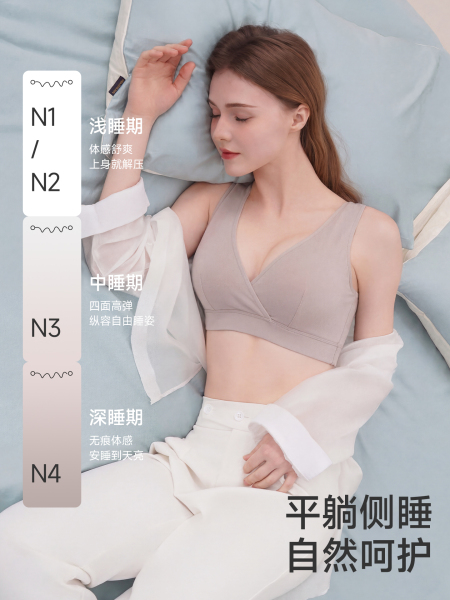纯棉哺乳内衣睡眠孕妇文胸背心式产后喂奶专用睡觉可穿防下垂薄款 — 3