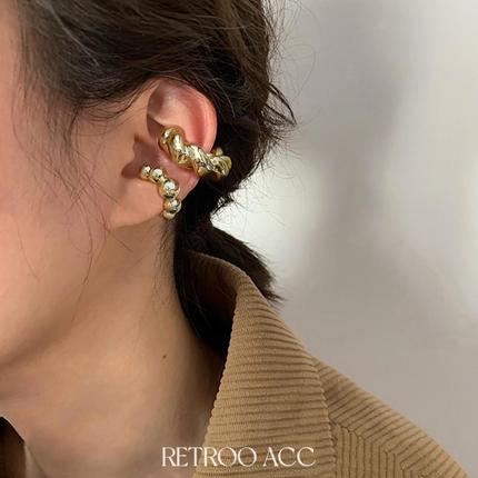 简约经典款麻花金属耳骨夹高级感小众欧美复古百搭耳夹无耳洞耳饰