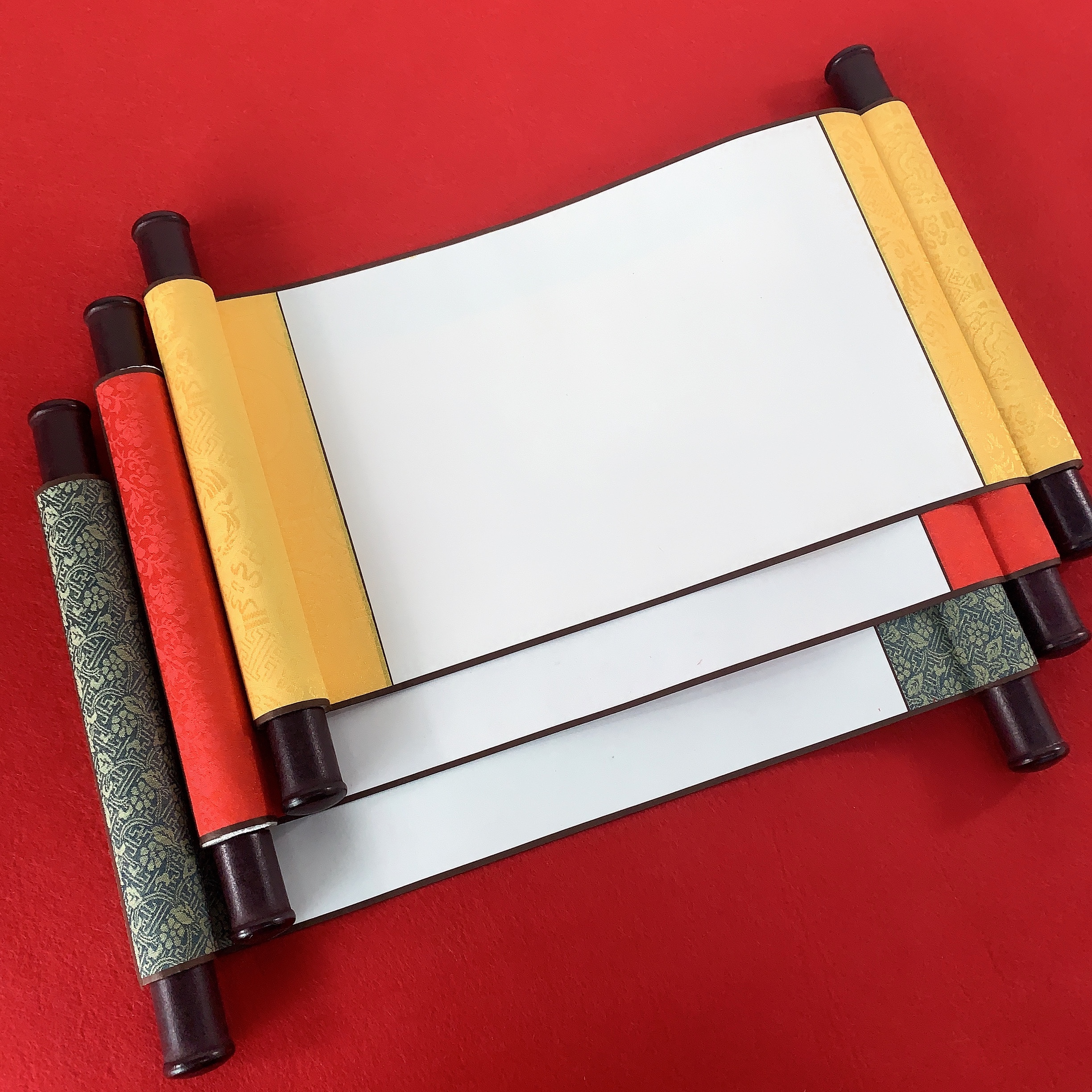 전체 다 마스크 미세하게 장착 된 미니 작은 족자 쌀 종이 스크롤 이동식 브러시 서예 프랑스어 그림 소품 사용자 정의