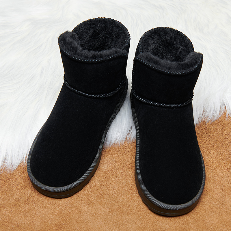 SNOW BOOTS MENS WINTER FUR INTEGRATED VELVET WARM NORTHEAST BIG COTTON SHOES MENS OUTDOOR ANTI-SLIP COLD-RESISTANT BREAD SHOES