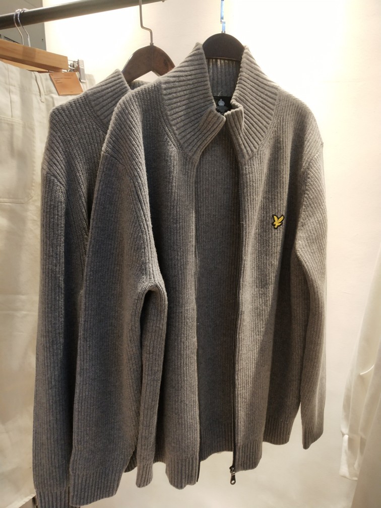 영국 LYLE 잘생기고 터프한 스타일의 남성용 지퍼 대형 가디건 재킷 램스울 혼방 스웨터 여아용도 있음