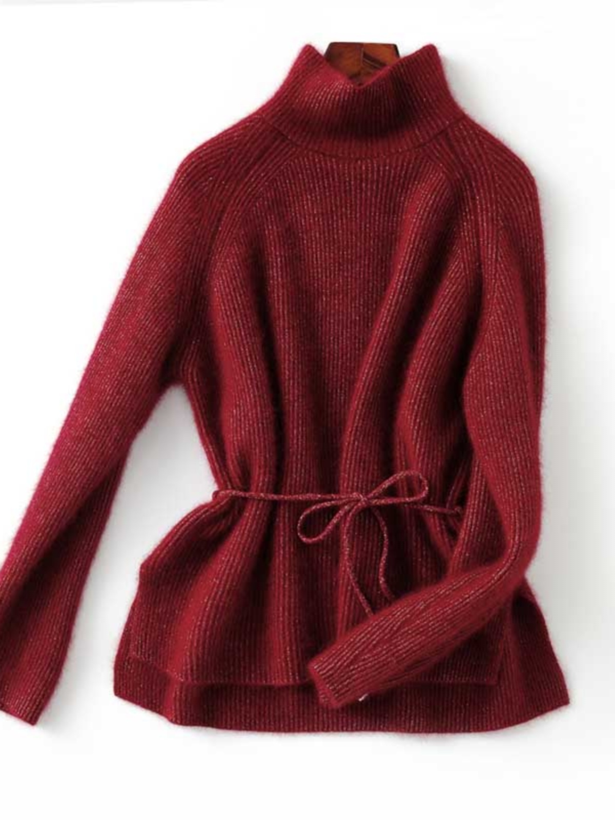 2024 NEW STARRY SKY RACCOON VELVET PREMIUM PURPLE GLOVE TURTLENECK SWEATER WOMENS WINTER BASE SHIRT COAT