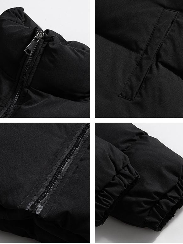 BRAND FOREIGN TRADE COUNTER CLEARANCE TREND WINTER THICKENED DOWN JACKET COUPLE STAND-UP COLLAR WINDPROOF WARM COTTON CLOTHING