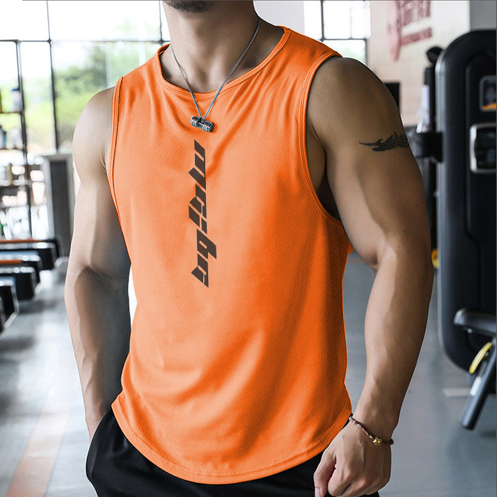 [QUICK-DRYING SPORTS VEST] SUMMER AND AUTUMN MENS MUSCLE TRAINING BROTHER FITNESS RUNNING MOISTURE WICKING SLEEVELESS T-SHIRT