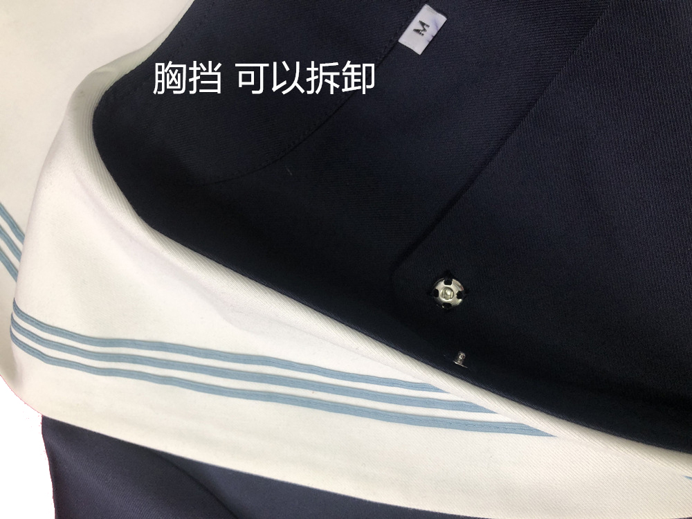 ORTHODOX WHITE-COLLAR BLUE THREE MAIN LINE JAPAN JK UNIFORM LONG SLEEVE KANSAI PLACKET SAILOR SUIT MID WEAR PLEATED SKIRT SET