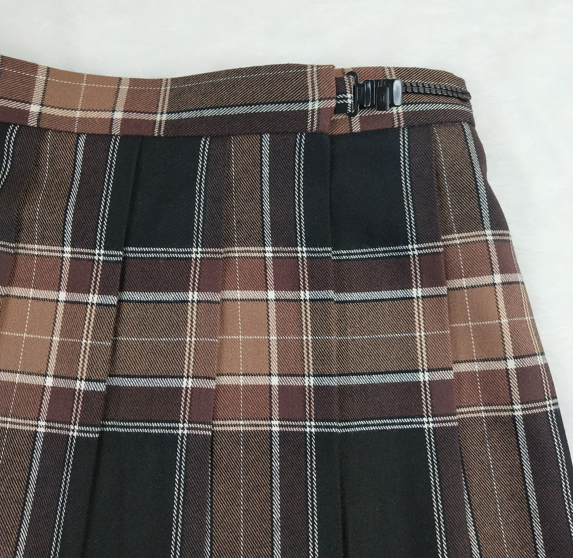 SPOT BROWN SUGAR GINGER TEA FINISHED CLOTH JAPAN JK CHECKERED SKIRT UNIFORM PLAID SKIRT JK PLEATED SKIRT SKIRT BOW TIE